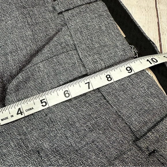 ann taylor LOFT marisa trouser sz 4 black white tweed linen blend preppy office - Picture 9 of 10